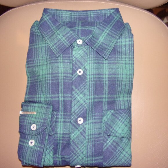 Alimens & Gentle Mens Long Sleeve Plaid Flannel Casual Shirts Button Down Male M - Picture 1 of 4